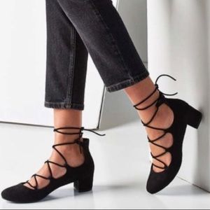 Black Suede Urban Outfitters Heels